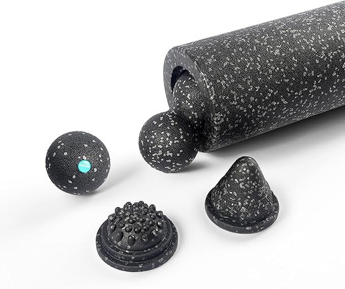 5-in-1 Foam Roller Set for Muscle Recovery ??Includes Yoga Roller, Massage Ball, Peanut Ball, Cone, and Acupressure Disc ??for Back, Legs, and Full Body Relief
