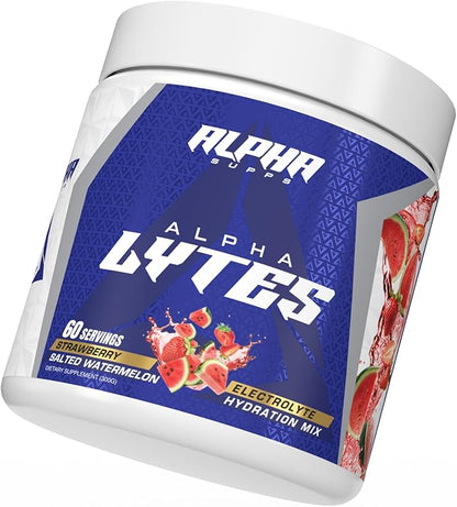 Lytes - Electrolyte Powder Daily Hydration Drink Mix - Sugar-Free, Zero Calorie Instant Formula with Trace Minerals and Antioxidants (60 Servings, Salted Watermelon Strawberry)