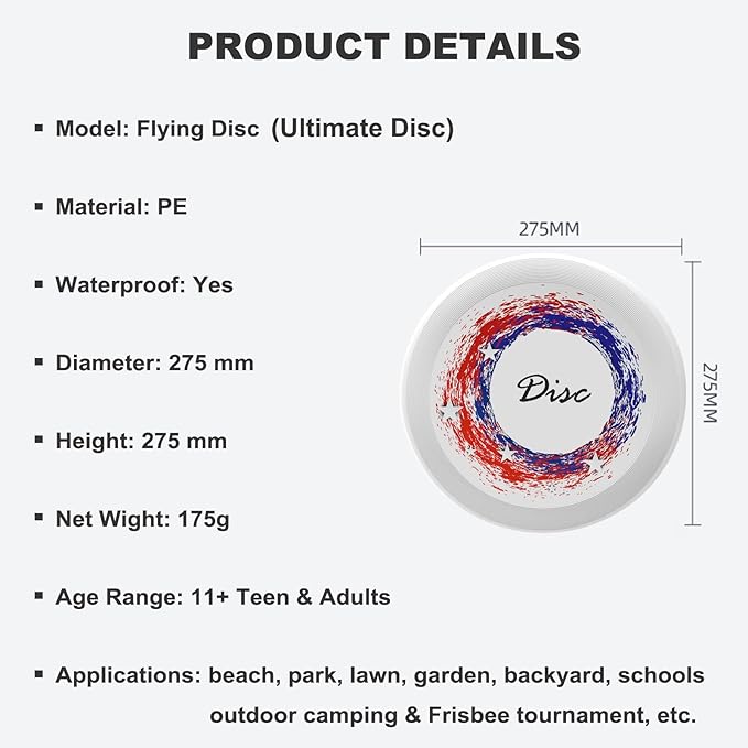 Adventure Awaits Outdoor Flying Disc Inspiration Quote Adventure Mountains Ultimate Disc 175g for Boys Girls Men Women Birthday Christmas