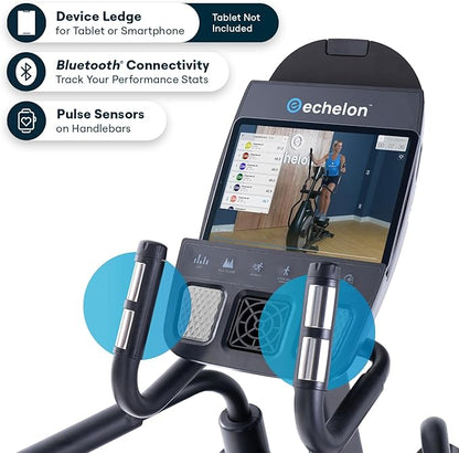 Echelon Ellipse Series – Light Commercial-Grade Ellipticals for Full-Body, Low-Impact Cardio with 32 Resistance Levels, 15 Incline Levels, 20” Stride, and 325 LB Weight Capacity