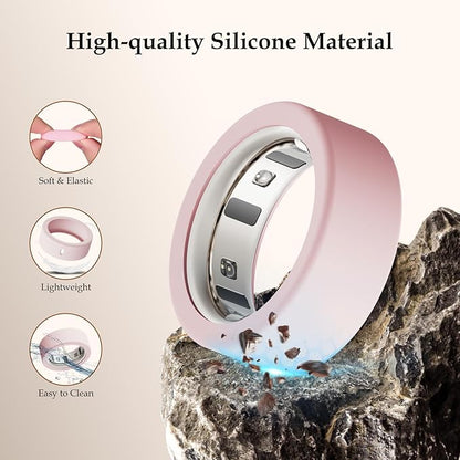 15 Pack Cover Compatible with Oura Ring Gen 4/Gen 3 Horizon/Gen 3 Heritage, Anti-Scratch Silicone Case for Oura Ring Protector for Women Men Working Out Gym, Support Charging with Cover on