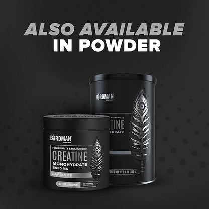 Micronized Creatine Monohydrate Capsules for Muscle Growth & Recovery, Pre & Post Workout, Vegan Creatine, Caffeine Free, Gluten Free, Sugar Free | 50 Servings | 250 Capsules
