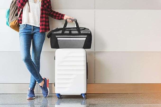 40 Liter, 22 Inch Reflective Duffle Bag with Shoulder Strap for Men, Women, Travel