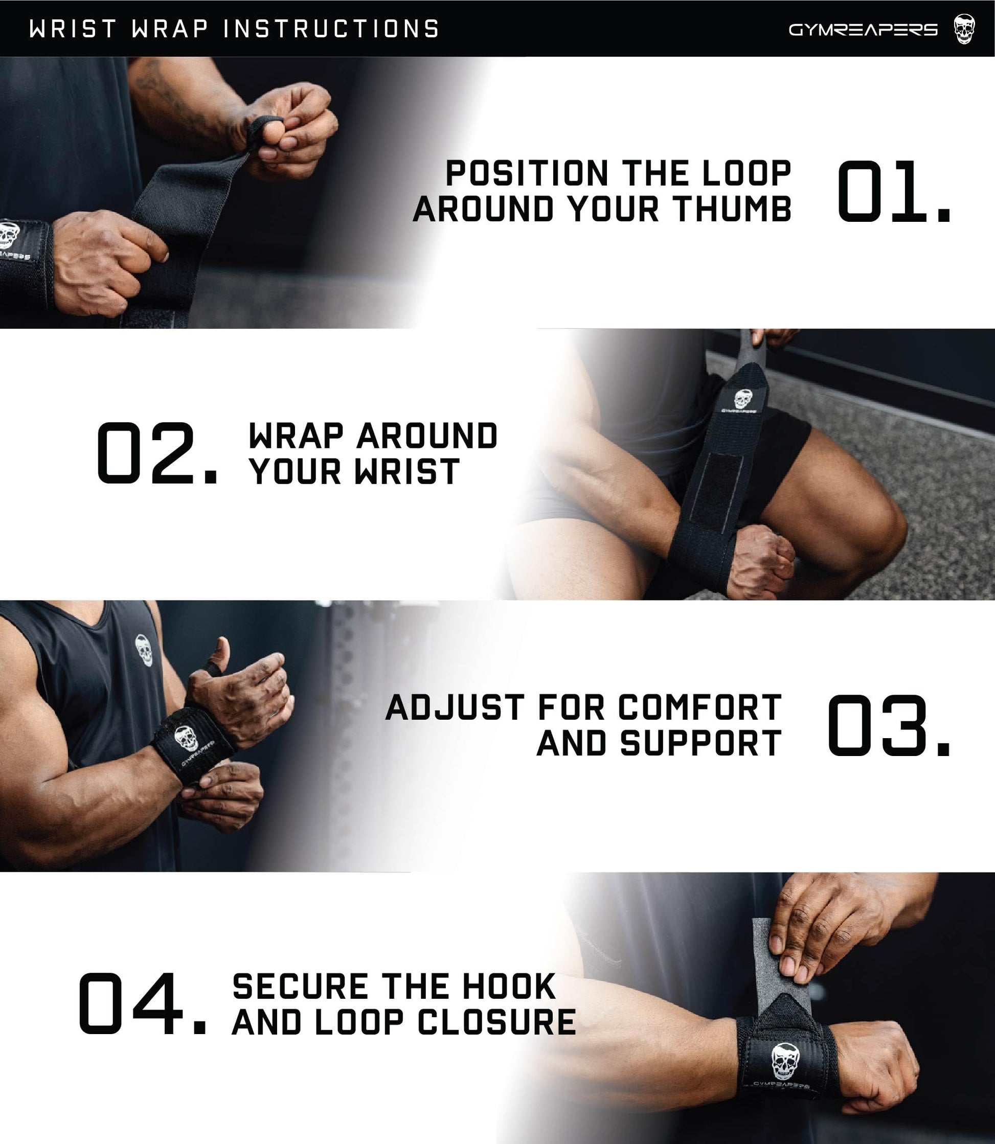 Gymreapers Weightlifting Wrist Wraps (Competition Grade) 18" Professional Quality Wrist Support