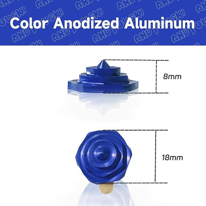 4-Layer Hexagonal Tapered Studs 18mm Aluminum Snowboard Stomp Pad - 9pcs