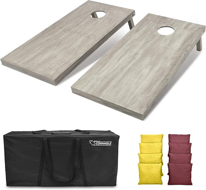 GoSports 4 ft x 2 ft Regulation Size Wooden Cornhole Boards Set - Includes Carrying Case and Bean Bags (Choose Your Colors) Over 100 Color Combinations