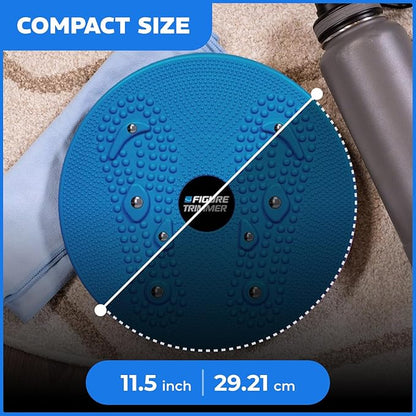 Daiwa Felicity Figure Trimmer Ab Twister Board - Waist Twister Machine for Core & Abs Exercise - Waist Twisting Fitness Tool, Dizzy Disc Twist Board for Slimming Workout with 8 Magnets Reflexology
