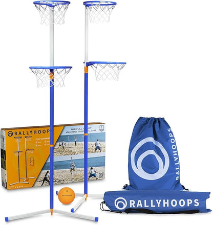 7 FT - World’s First Sports Game to Mash Volleyball & Basketball - Setup in Seconds - Quick & Easy to Learn Full Court Volleyball & Basketball Game - Fun to Play - for All Ages