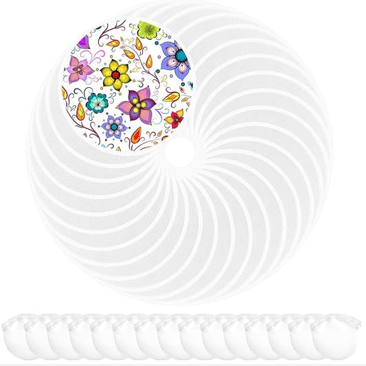 Mototo 36 Pieces Foldable Flying Disc Fans with Bag Folding Pocket Toy Set DIY Creative Gift