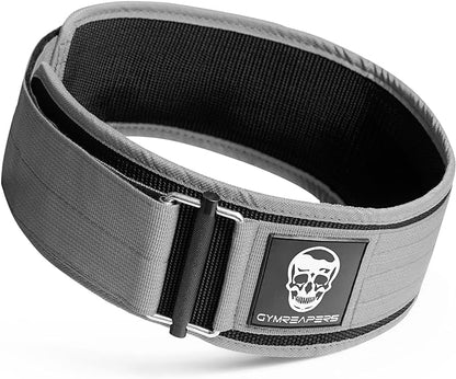 Gymreapers Quick Locking Weight Lifting Belt for Men Gym Belt for Powerlifting Deadlift Belt with 4 Inch Neoprene Metal Buckle Back Support Weightlifting Belt Women