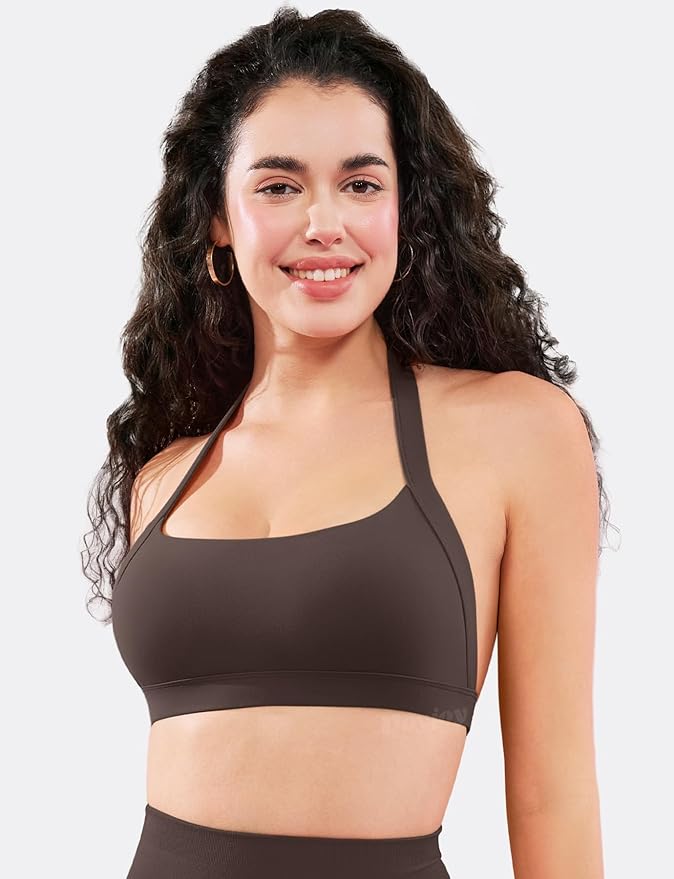 VOYJOY Sports Bras for Women Basic Wireless Bra Crop Workout Yoga Bra Sexy Tank Top