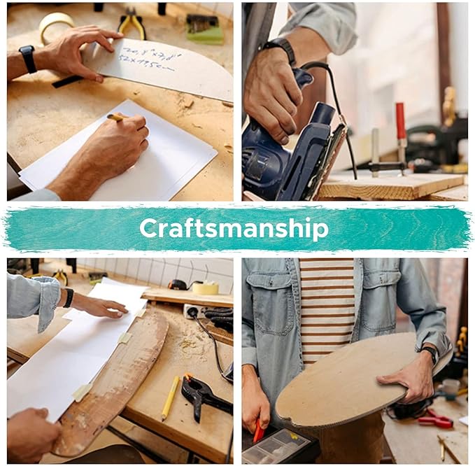 XCMAN Surf Balance Board Trainer with Roller Wooden Exercise Balancing Stability Trainer - Non Slip Surface for Adults Kids|Balance Board for Surfing,Snowboarding,Skateboarding,Hockey,Yoga Training