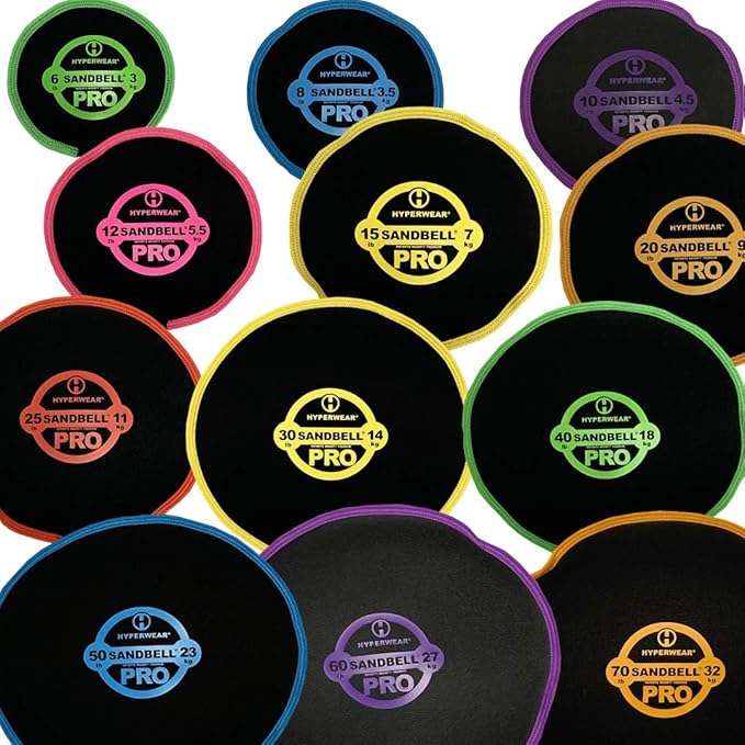 Hyperwear SandBell PRO Workout Sandbag Kettlebell Ships Pre-Filled Sizes 6-70 lbs