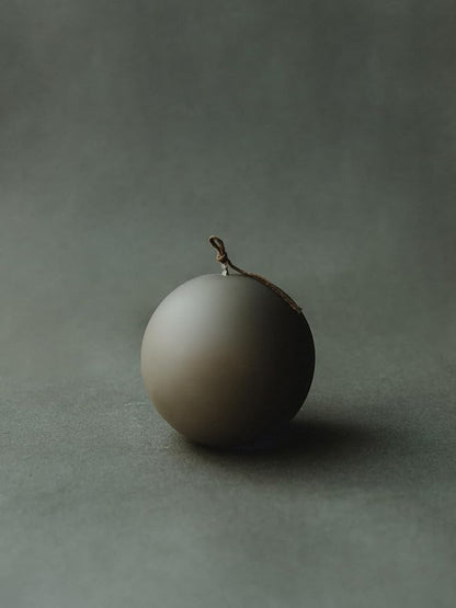 LAWA Sphere Candle - Beautiful Handmade Pillar Scented Soy Wax Elegant Aesthetic Candle Housewarming Gift Home Room Shelf Decor Idea (Earthy Green, Large)