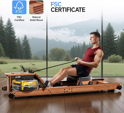 Rowing Machine for Home, 350 LB Capacity, 16-Level Silent Resistance, Magnetic Rowing Machines for Home Foldable, Full-Body Workout Compact Rowing Machine for Cardio & Strength with APP Support