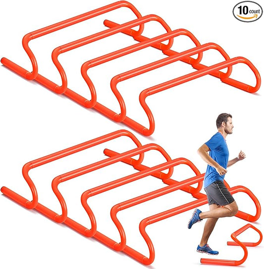 Wettarn 10 Pcs Speed Agility Training Hurdles Detachable Durable Hurdle Agility Plyometric and All Purpose Speed Training Equipment for Athletes Soccer Basketball