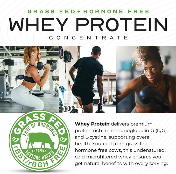 Muscle Feast Grass-Fed Whey Protein Concentrate Powder, All Natural, Hormone Free Pasture Raised Whey Protein Powder for Women & Men, Clean, Non-GMO & Gluten Free Whey Concentrate - Chocolate, 2lb