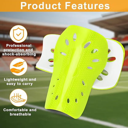 2 Pairs Shin Guards Soccer for Kids,Shin Pads Extra Lightweight Breathable Slide in Shin Guard for Football Training Match Outdoor Activities Protective Slip-in Shin Guards for Boys Girls