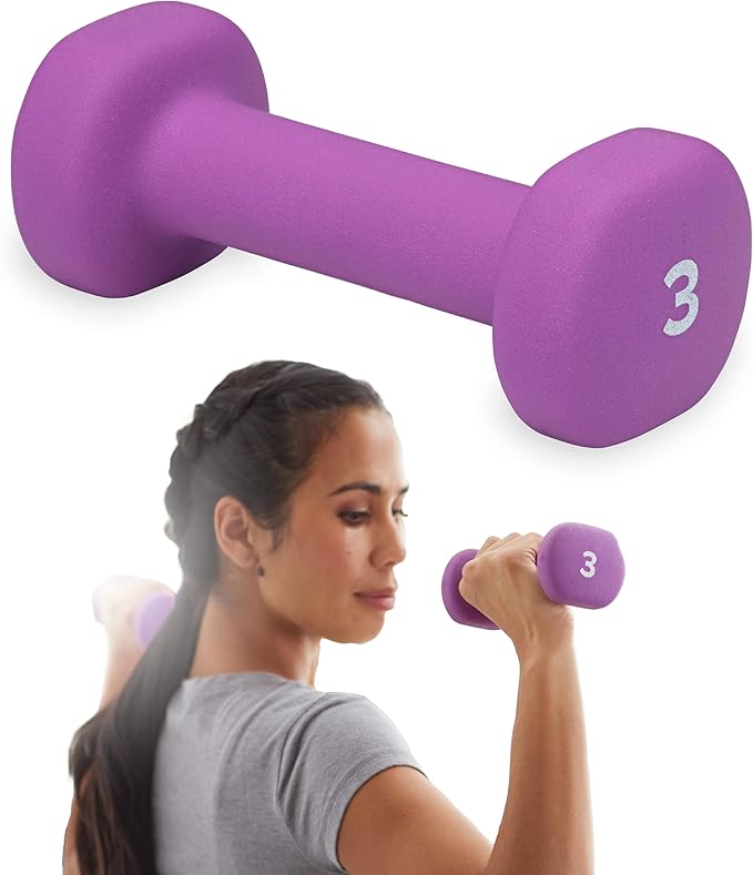 Gaiam Dumbbell Hand Weight (Sold in Singles) - Neoprene Coated Exercise & Fitness Dumbbell for Home Gym Equipment Workouts Strength Training Free Weights for Women, Men