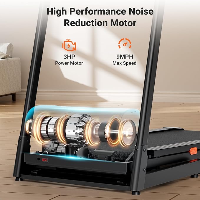 THERUN Incline Treadmill for Running and Walking, 300 lbs Weight Capacity, Wide Belt, 3.0 HP, 18" LED Screen, 2 Layers Shock-Absorbing