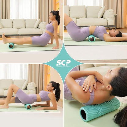 SUBCULTURE Pick Foam Roller - Medium Density Deep Tissue Massager for Muscle Massage and Myofascial Wave Textured Release, Back Roller for Pain Relief & Stretching