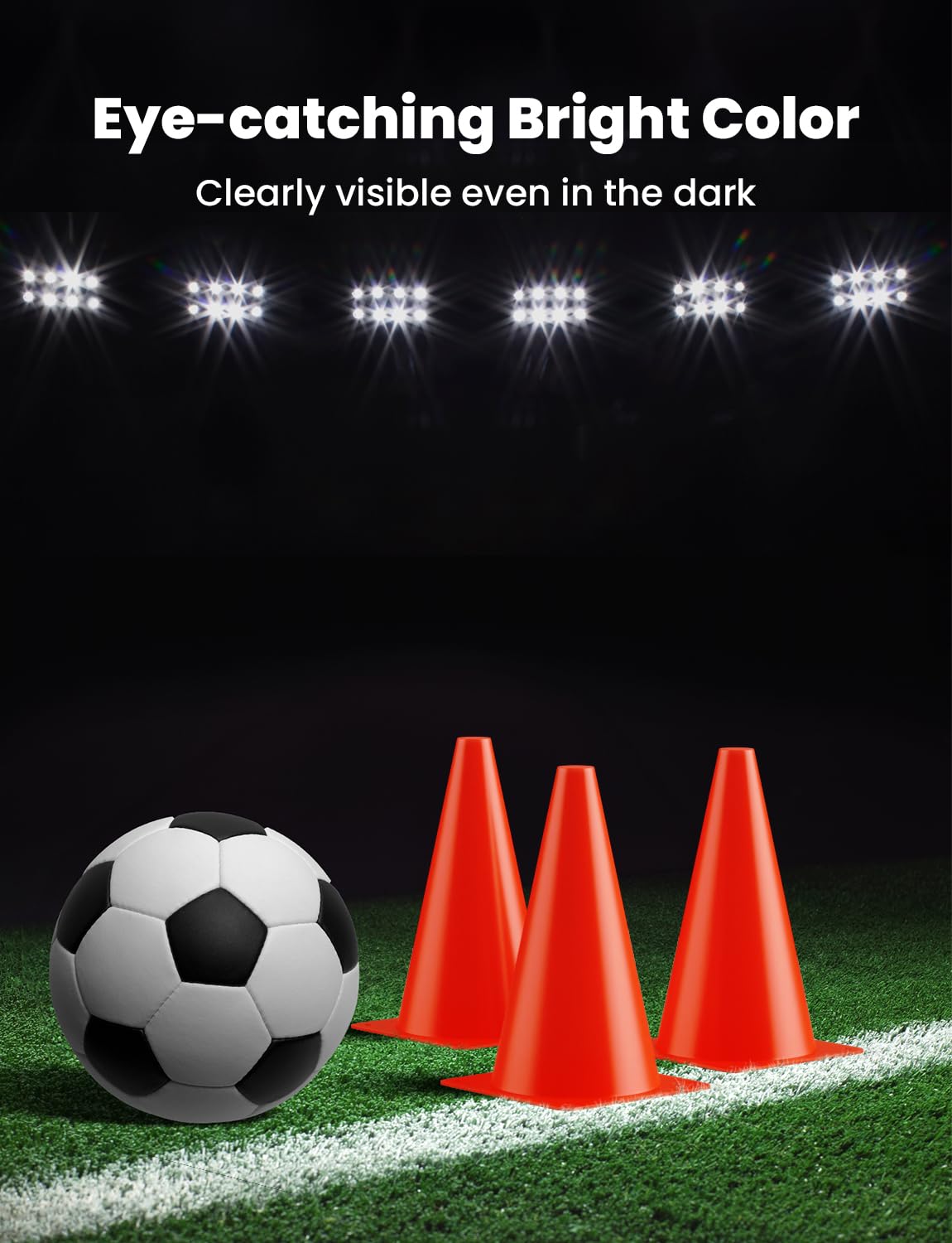 GHB Soccer Cones 7" 9" of 12 24 Pack Disc Soccer Sport Cones