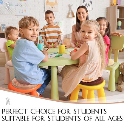 Libima 4 Pcs Wiggle Seat Inflated Wobble Cushion for Sensory Kid 13 Inches Balance Disc Flexible Seating for Classroom Sensory Pad for Chair Wiggle Cushion with Needle Pump