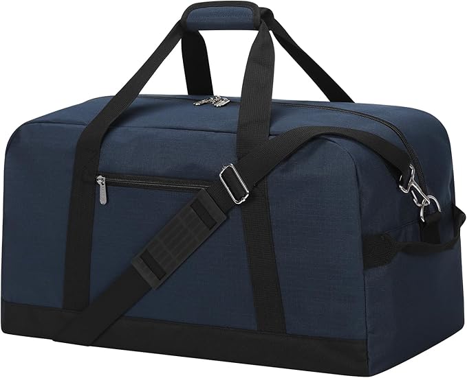 21 inch Gym Bag for Men - 40L Travel Duffel Bag Sport Duffle Bags for Weekend Overnight with Bottom Support (Navy Blue)