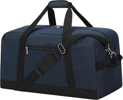 21 inch Gym Bag for Men - 40L Travel Duffel Bag Sport Duffle Bags for Weekend Overnight with Bottom Support (Navy Blue)