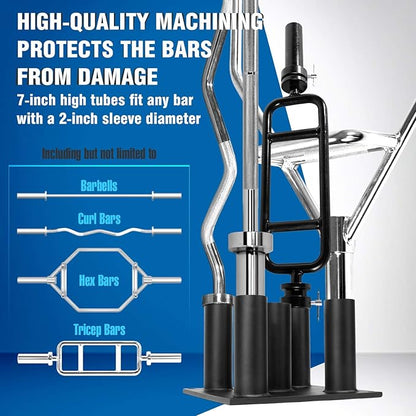 Yes4All Vertical Storage Rack, Home Gym Organizer, Barbell & Dumbbell Rack for 2-inch Olympic & Curl Bars