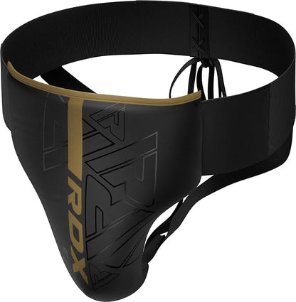 RDX Groin Protector for Boxing, Muay Thai, Kickboxing and MMA Fighting, Maya Hide Leather Abdo Gear for Martial Arts Training, Men Jockstrap Abdominal Protector for Sparring, Taekwondo and Grappling