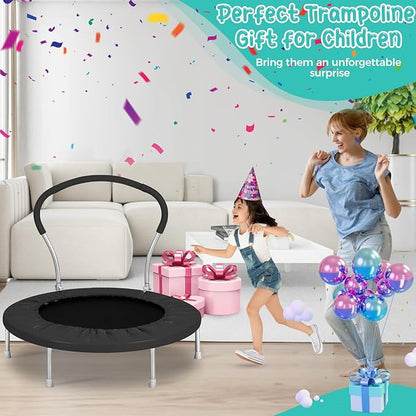Mini Trampoline for Kids, Indoor Toddler Trampoline with Handle, Child Small Rebounder Trampoline for Indoor and Outdoor Use