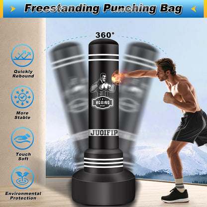Freestanding Punching Bag for Adults, 70" Inflatable Kicking Bag Boxing Bag