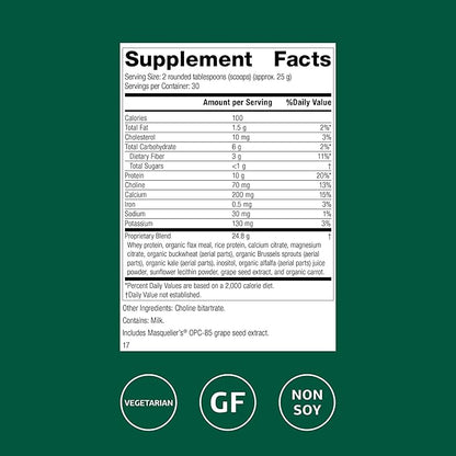 Standard Process SP Complete - Powder Supplement to Aid Muscle Growth & Repair - Immune Health Support with Brussels Sprouts & Calcium - Whole Food-Based Protein Powder Formula - 28 oz, 30 Servings