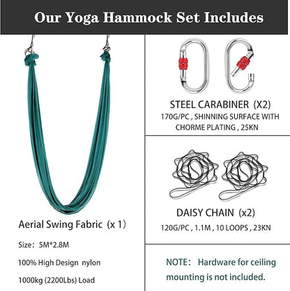 5.5 Yards Aerial Silk Swing Outdoor Hammock Aerial Yoga Swing For Adults,Aerial Yoga Hammocks for outside