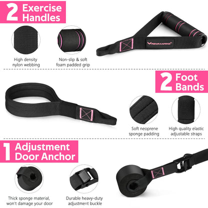 Pilates Bar Kit with 6 Latex Resistance Bands, Adjustable Exercise Bar