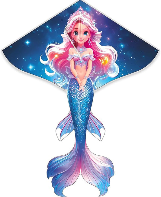 HENGDA KITE Beautiful Mermaid Kite for Kids Children Lovely Cartoon,Easy to Fly and