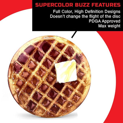 Discraft ESP Buzzz Supercolor Midrange Disc Golf Disc - Custom Design Discraft Discs - Straight Flying and Great for All Skill Levels - Free Mini Marker Included