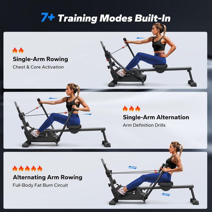 Merach RS3 Scull Rowing Machine for Home, Simulate Real Row, Ergonomic Seat