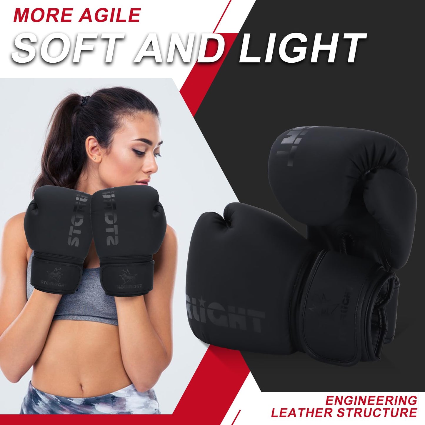 Valchiria Boxing Gloves for Men Women, Sparring Training Punching MMA Kickboxing Boxing Gloves