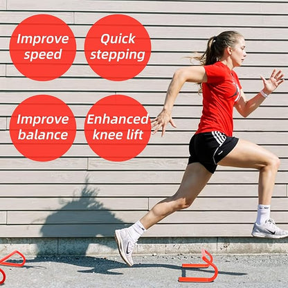 6 Pack Agility Speed Training Hurdles- 6" Detachable Agility Training Hurdles- Sports Practice Equipment for Athletes, Soccer, Basketball