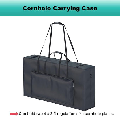 Cornhole Carrying Case, Cornhole Bag Tote Fits 4' x 2' Regulation Size Board, Heavy duty 600D Waterproof Oxford Fabric, Large Pockets for Cornhole Outdoor Games,Only Bag.