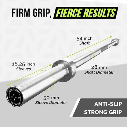 Invictus Men’s Barbell (7FT) (44LBS Bar Weight) (1500LBS Weight Capacity) Weight Training Barbell, Home Gym Fitness Essential, Strength Training Workout Bar, Portable Exercise Equipment