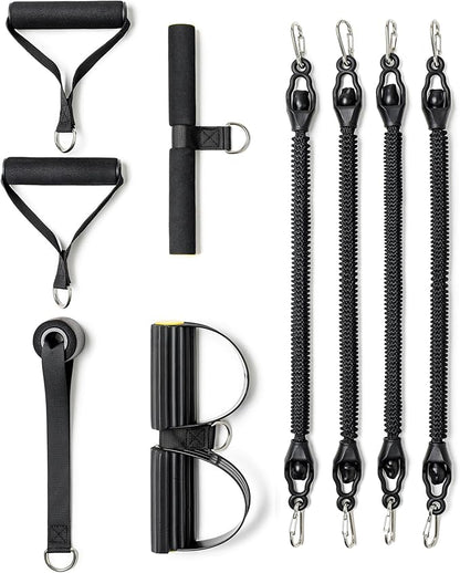 Adjustable Pedal Resistance Bands Set - Home Gym Equipment for Full-Body Workout, Elastic Exercise Bands with Handles for Waist Training, Arm & Leg Strength Building, Sit-Ups, and Pull Training