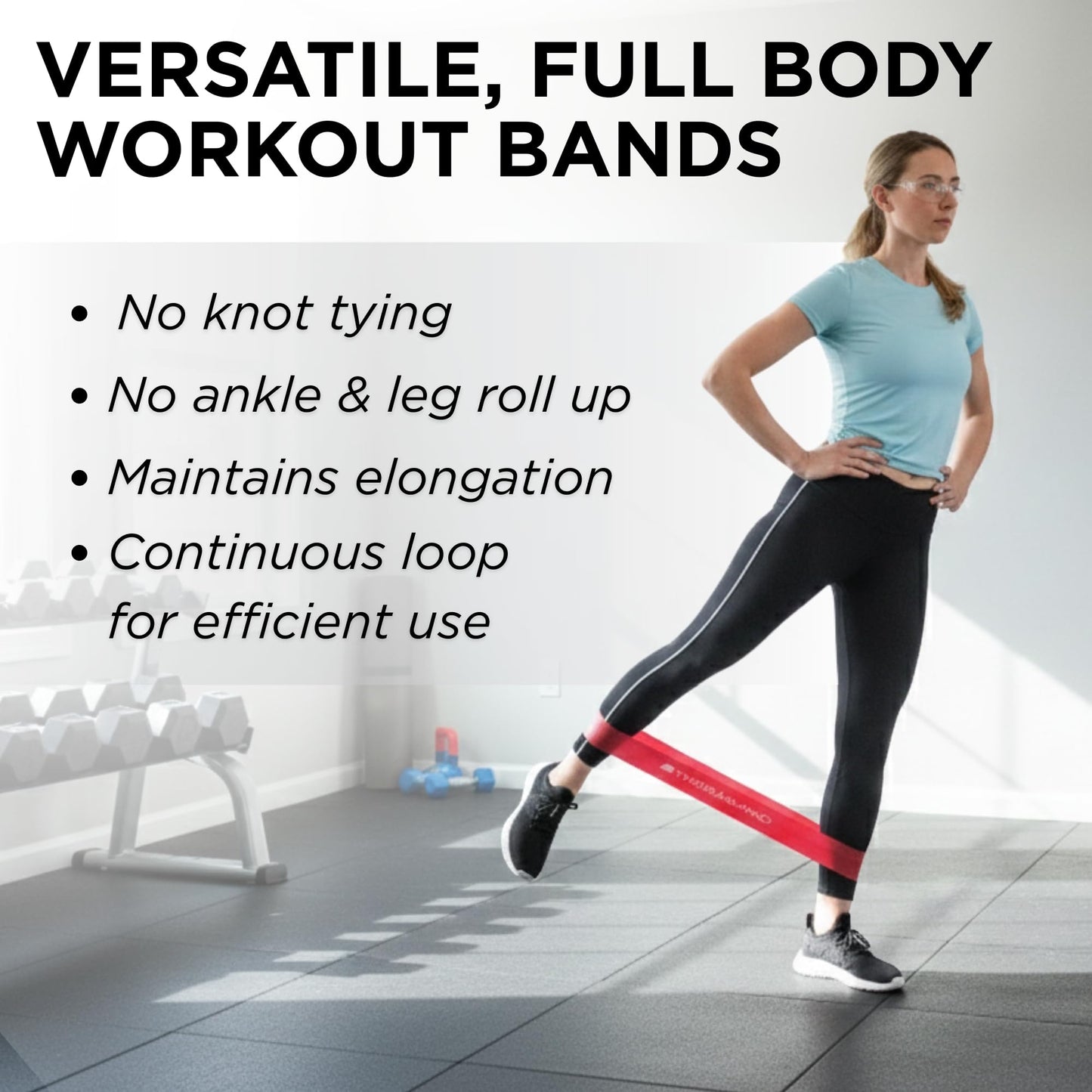 THERABAND Resistance Band Loop Set, 12", Exercise, Workout, Therapy