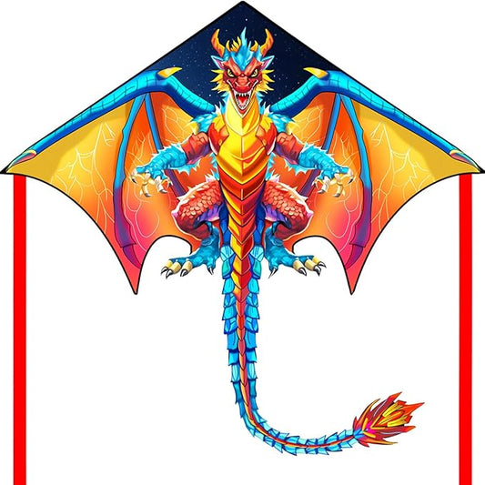 HONBO Large Delta Kite for Kids & Adults,Extremely Easy to Fly Kite for Beach Trip,String Line