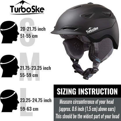 Ski and Snowboard Helmet - Active Ventilation, Audio Compatible Snow Sports Luxury Helmet With ASTM Standard Safety for Men, Women and Youth