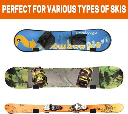 Poskad Snowboard Wall Rack,Ski Wall Mount Display, Home and Garage Snowboard Storage,Solid Aluminum Shelf Brackets.