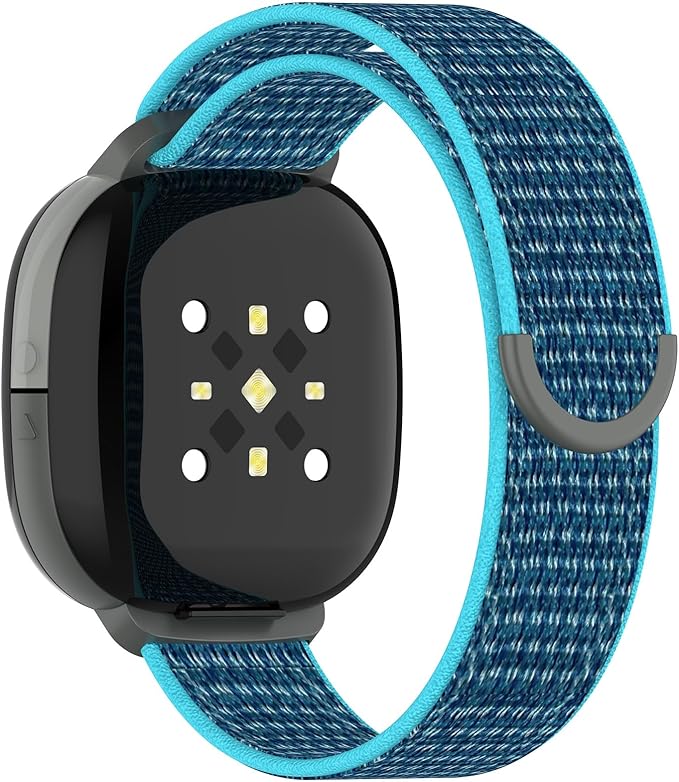 Compatible with Fitbit Ace LTE, Quick Release Nylon HOOK LOOP Replacement Sport Strap Accessory Fit for Fitbit Ace LTE Band, Blue