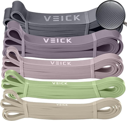 VEICK Resistance Bands for Working Out, Exercise Bands, Workout Bands, Pull Up Assistance Bands, Long Heavy Stretch Bands Set for Men and Women, Power Weight Gym at Home Fitness Equipment